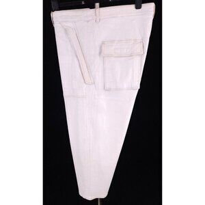 Rick Owens DRKSHDW Cargo Collapse Cropped Cut Pant 38 XXL Mens White SS 20